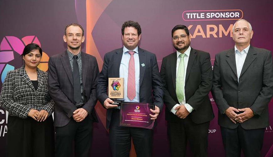 DesertBoard Wins “Sustainable Building Material Manufacturer of the Year” at Sustainability Excellence Awards 2025.